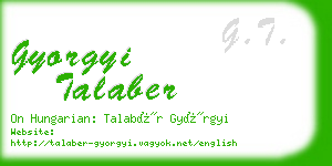 gyorgyi talaber business card